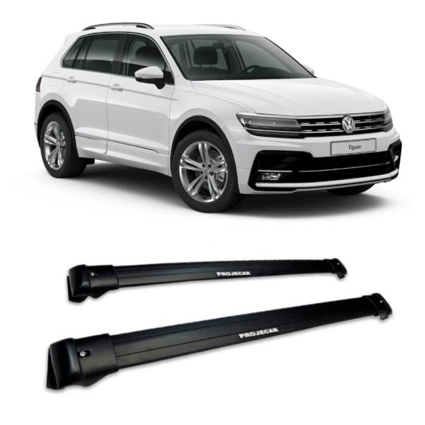 Imagem de Travessa Tiguan Sem Teto Solar até 2017 Larga Preta VW-125 Projecar