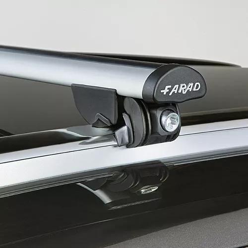 Travessas Alumínio Farad Rack Teto Grey Bagageiro Fixação BM03 Antifurto Suporta 100kg Imagem de Travessas Alumínio Farad Rack Teto Grey Bagageiro Fixação BM03 Antifurto Suporta 100kg