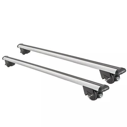 Travessas Alumínio Farad Rack Teto Grey Bagageiro Fixação BM03 Antifurto Suporta 100kg Imagem de Travessas Alumínio Farad Rack Teto Grey Bagageiro Fixação BM03 Antifurto Suporta 100kg