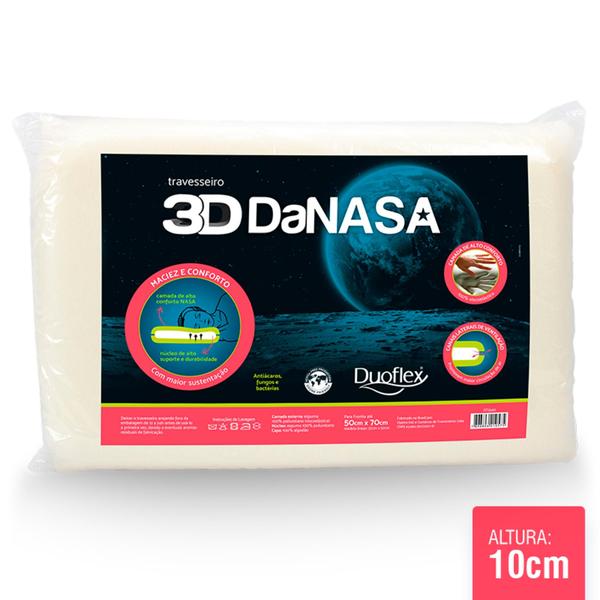 Imagem de Travesseiro 3D Nasa - Antiácaros 10 cm