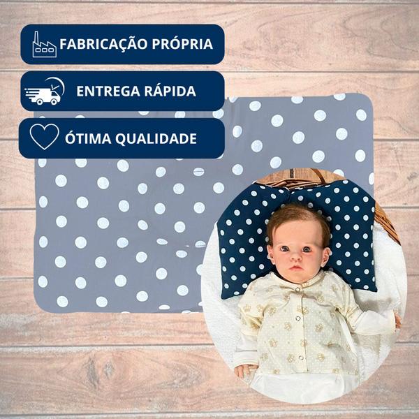 Imagem de Travesseiro Almofada Cabeça Chata Anatômico Para Bebê Menina Menino