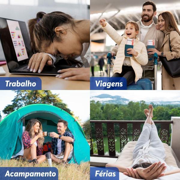 Imagem de Travesseiro Almofada Inflável Viagem Camping Acampamento