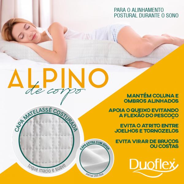Travesseiro Alpino de Corpo Percal 200 Fios - Duoflex Imagem de Travesseiro Alpino de Corpo Percal 200 Fios