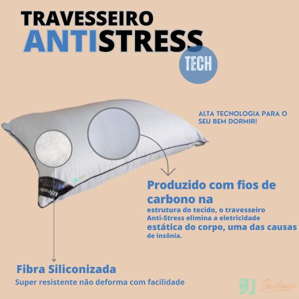 Imagem de Travesseiro Altenburg Antistress Tech 50x70 - 100% Fibra de Poliéster - Ação Antimicrobiana -  Para Quem Dorme de Lado