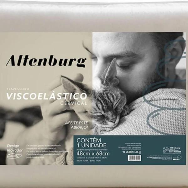 Imagem de Travesseiro Altenburg Visco Elástico Cervical 48x68 cm Marfim - 016527