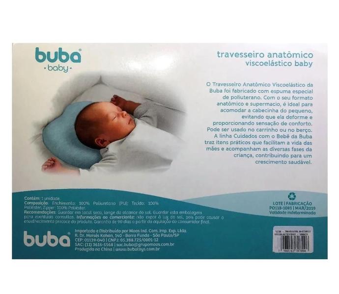 Imagem de Travesseiro Anatômico Viscoelastico Baby Rosa - Buba