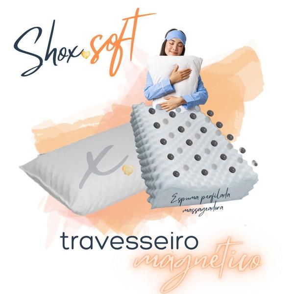 Travesseiro Anti Ronco Magnetico Alivia Dor Ortopedico 48 Pastilhas - SLEEPING Travesseiro Anti Ronco Magnetico Alivia Dor Ortopedico 48 Pastilhas - SLEEPING
