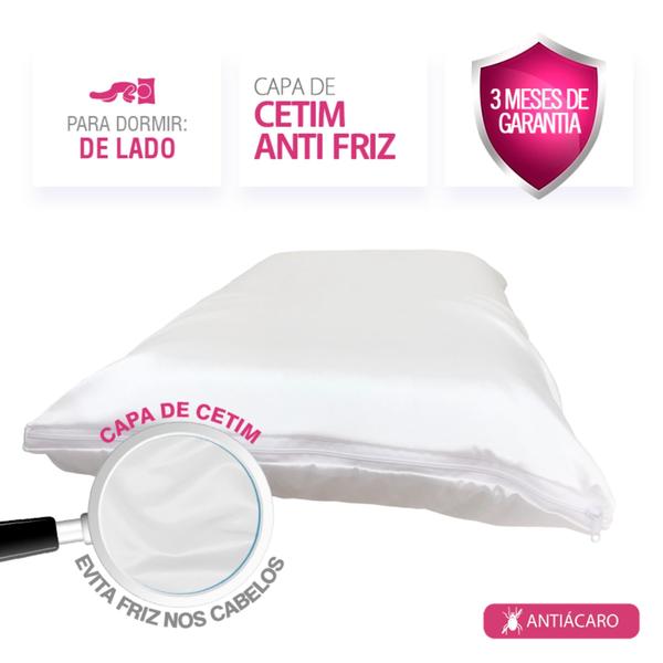 Imagem de Travesseiro Anti Rugas Duoflex Beauty Face - 50 x 70