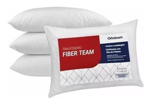 Imagem de Travesseiro  Antialérgico Suporte Médio Fiber Team Ortobom Fibra Siliconada