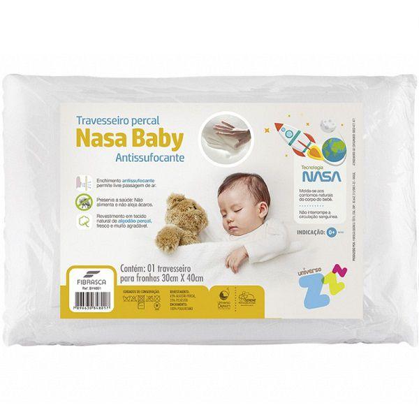 Imagem de Travesseiro Antissufocante para Bebe Nasa Infantil Fibrasca