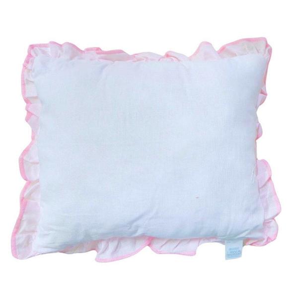 Travesseiro Bebê Com Oração e Babado Ursinho Rosa Papi Imagem de Travesseiro Bebê Com Oração e Babado Ursinho Rosa Papi