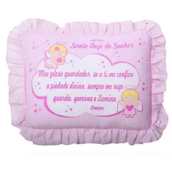 Imagem de Travesseiro Bebe Infantil Oração Santo Anjo Macio Enxoval