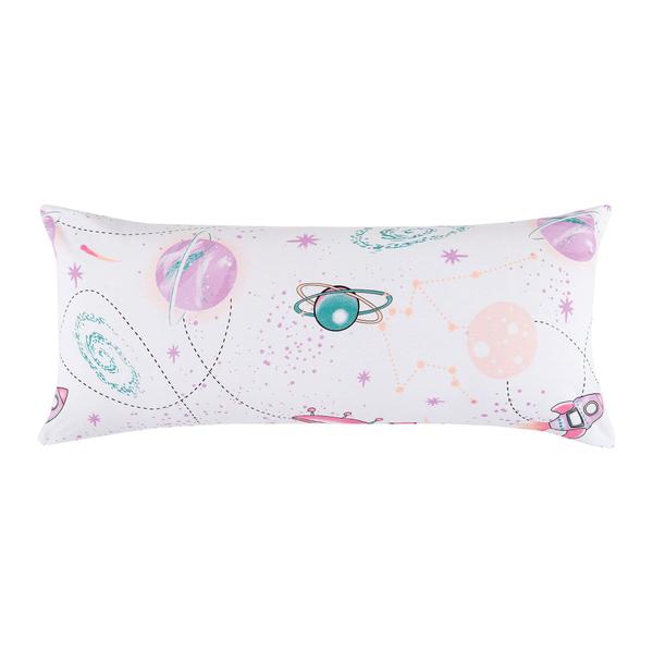 Imagem de Travesseiro Body Pillow Altenburg Mundo Kids Malha Fio Penteado Festa Na Lua 30cm x 65cm Branco