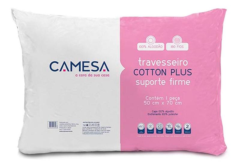 Imagem de Travesseiro Camesa Cotton Plus Suporte Firme 180 Fios