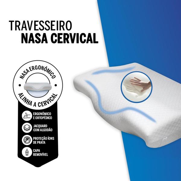 Imagem de Travesseiro Cervical Nasa Com Apoio de Nuca