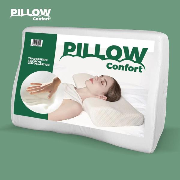 Travesseiro Cervical Ortopédico Countor Pillow para Melhor Postura - Comfort Pillow Imagem de Travesseiro Cervical Ortopédico Countor Pillow para Melhor Postura