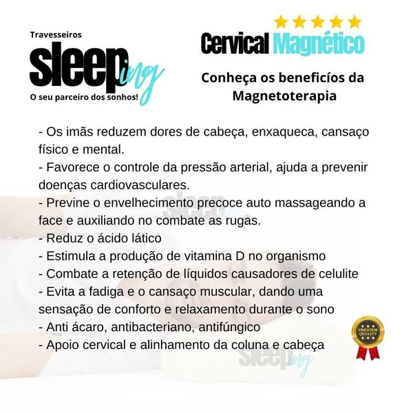 Imagem de Travesseiro Cervical Pillow Magnetico Ortopedico Anti Ronco