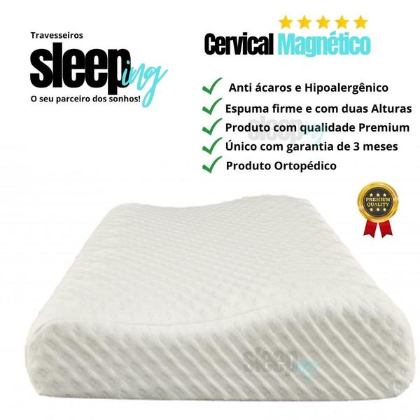 Imagem de Travesseiro Cervical Pillow Magnetico Ortopedico Anti Ronco