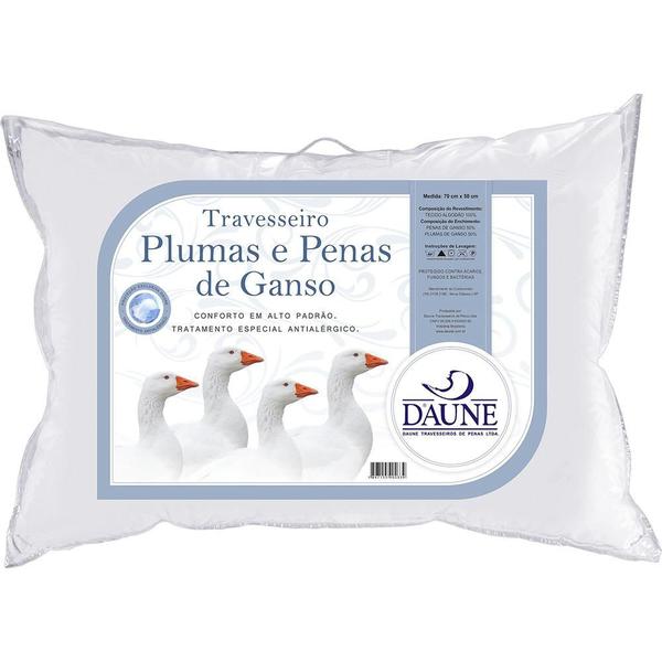 Travesseiro Daune 50% Plumas 50% Penas 50x70 Imagem de Travesseiro Daune 50% Plumas 50% Penas 50x70