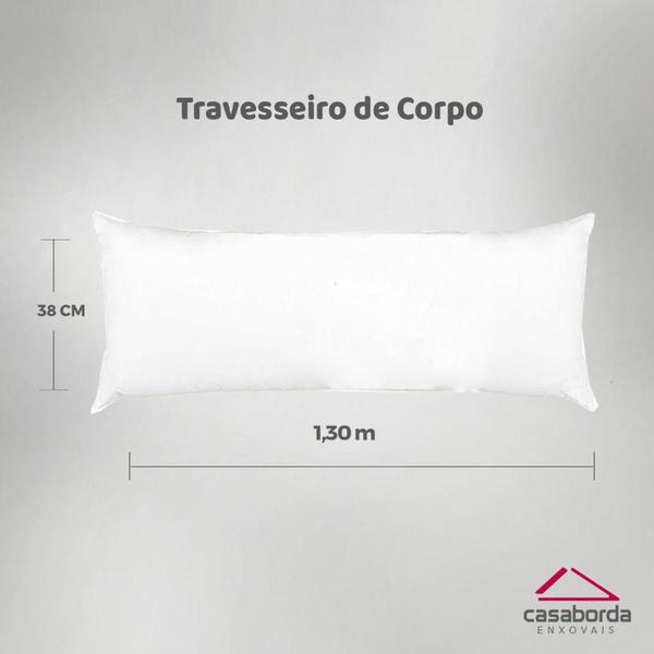 Imagem de Travesseiro de Corpo 1,30x0,38m com Refil - Cada Segundo - Casaborda Enxovais