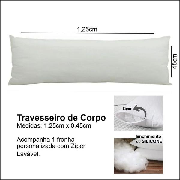 Imagem de Travesseiro De Corpo Com Fronha Personalizada dy1310 Cheio com Fibra de Silicone 125x45cm