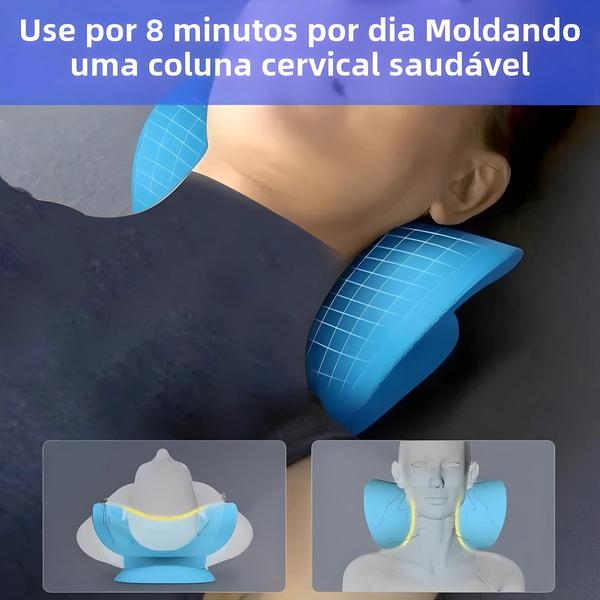 Imagem de Travesseiro De Massagem Cervical Em Forma De U Gravidade Shiatsu Pescoço Rolo De Relaxamento De