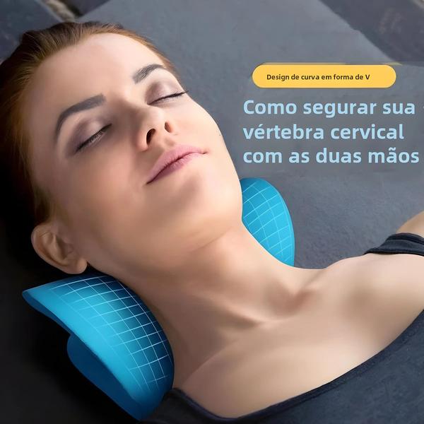 Imagem de Travesseiro de Massagem para Relaxamento do Pescoço, Ombro e Coluna Cervical