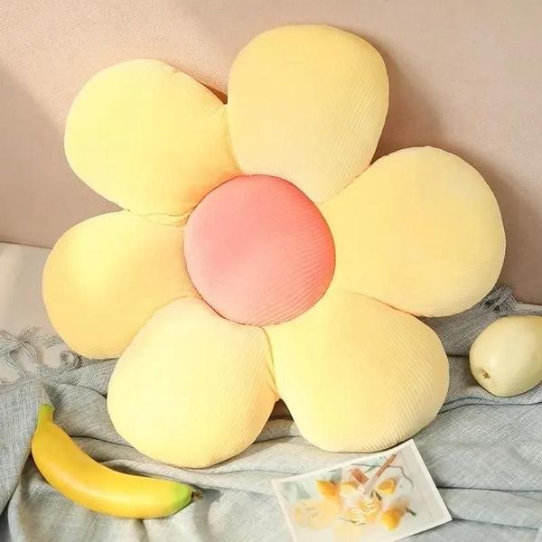 Imagem de Travesseiro de Pelúcia com Flores Coloridas (35cm) - Brinquedo para Bebês e Meninas