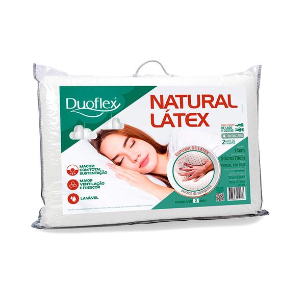 Imagem de Travesseiro Duoflex Natural Látex 14 cm, para fronha 50 x 70 cm