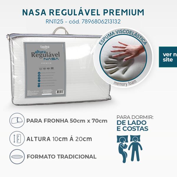 Imagem de Travesseiro Duoflex Premium Nasa Regulável