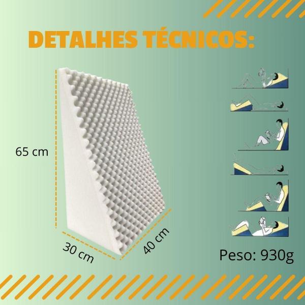 Imagem de Travesseiro E Encosto Triangular Solteiro Conforto Multiuso