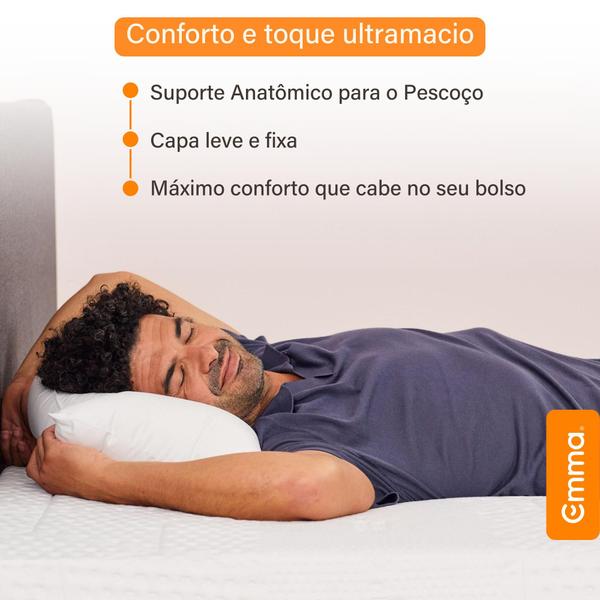 Imagem de Travesseiro Emma Comfort Light Emma: Conforto acessível (50x70cm)