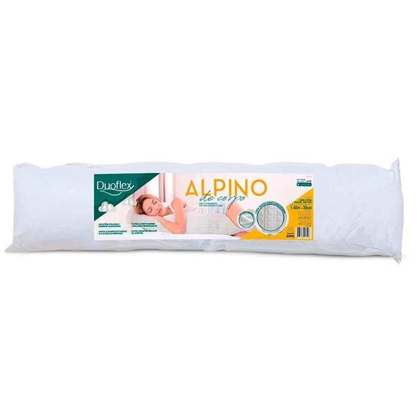 Imagem de Travesseiro Espuma Alpino Anatômica AL1001 Capa Algodão 200 fios c/ zíper (142x35) - Duoflex