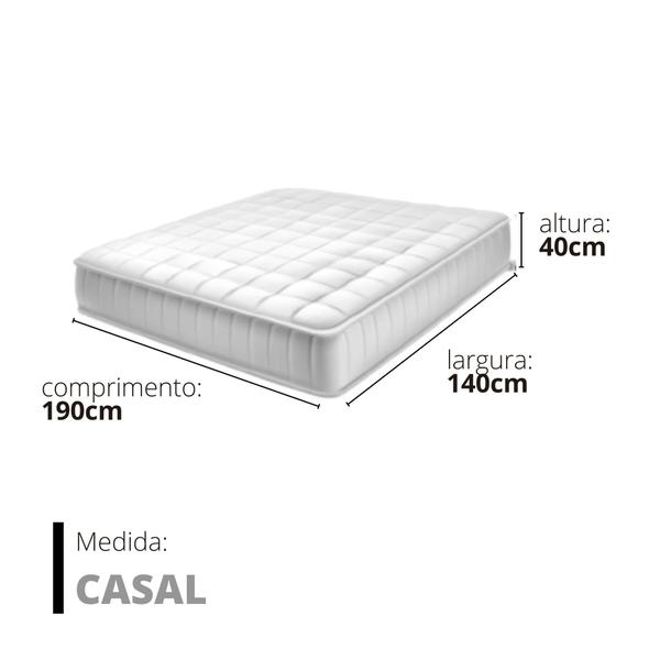 Imagem de Travesseiro Favos Intense 15cm + Protetor Impermeável de Cama Casal