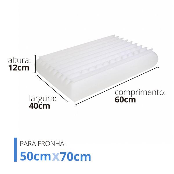 Imagem de Travesseiro Fibrasca 100% Poliuretano 50x70x12 Performance de Látex Antiácaros - Branco