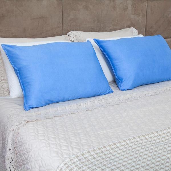 Imagem de Travesseiro Fibrasca 4345 Frostygel Fibra 50x70cm Azul