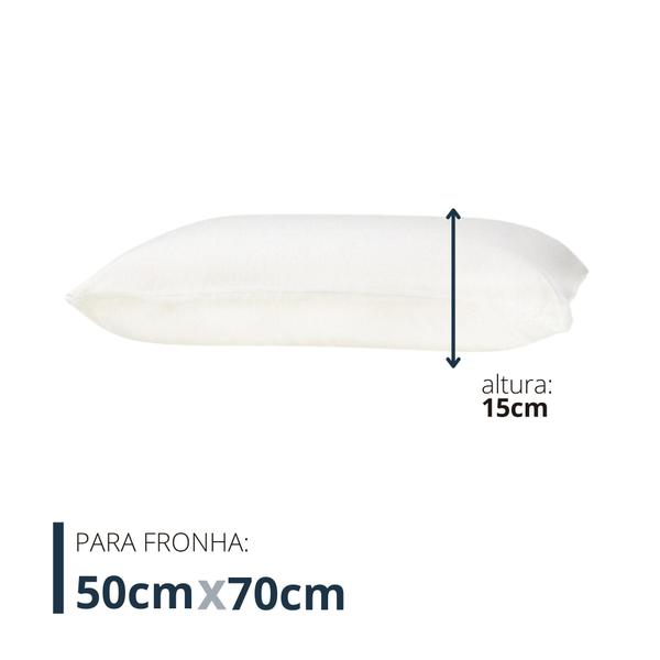 Imagem de Travesseiro Fibrasca Extravisco 100% Poliuretano Microfibra com Íons de Prata 50x70cm Branco