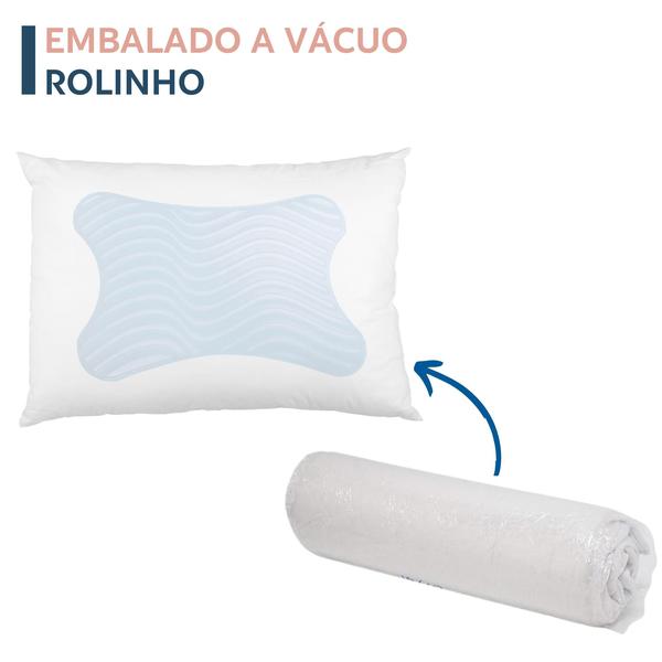 Imagem de Travesseiro Gelflex Nasa Alto 50x70 Com Capa 100% Algodão Duoflex