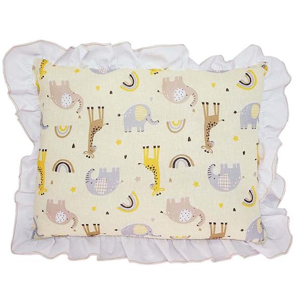 Imagem de Travesseiro Infantil para Bebê Com Babado Decorado 28 x 35cm - Incomfral Bublim