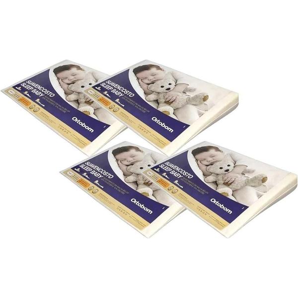 Imagem de Travesseiro Infantil Rampa Anti Refluxo Sleep Baby Kit c/ 4 Un (40x70) - Ortobom