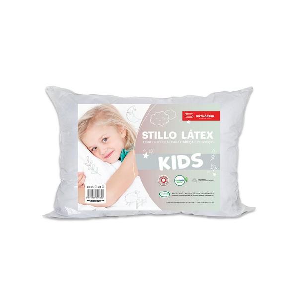 Travesseiro Infantil Stillo Látex Kids (28X35X10) - Orthocrin Imagem de Travesseiro Infantil Stillo Látex Kids (28X35X10)
