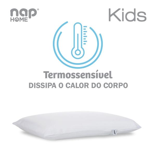 Imagem de Travesseiro Kids Infantil Espuma Nasa Viscoelástica Antiácaro Nap TRINK01