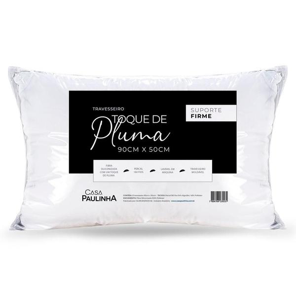 Travesseiro King 90x50 Firme Toque De Pluma Percal 180 Fios Extra Macio Fofo Avulso - FV E... Travesseiro King 90x50 Firme Toque De Pluma Percal 180 Fios Extra Macio Fofo Avulso - FV E...