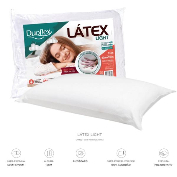 Imagem de Travesseiro Latex Light Duoflex 50x70x14cm