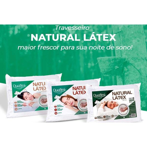 Imagem de Travesseiro Látex Natural LN1200 c/ Capa Percal 200 Fios p/Fronha 50x70 (45x65x13) - Duoflex