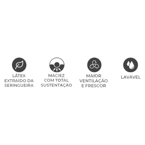 Travesseiro Látex Real LS1104 c/ Capa Dry Fit p/Fronha (50x70) - Duoflex Imagem de Travesseiro Látex Real LS1104 c/ Capa Dry Fit p/Fronha (50x70) - Duoflex