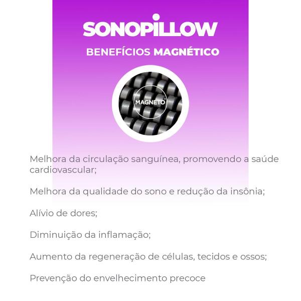 Travesseiro Magnético cervical para quem dorme de bruço dor - Sonopillow Imagem de Travesseiro Magnético cervical para quem dorme de bruço dor