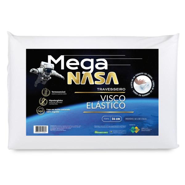 Imagem de Travesseiro Mega Nasa Viscoelástico Altura 14cm Hipoalergênico Nap Home