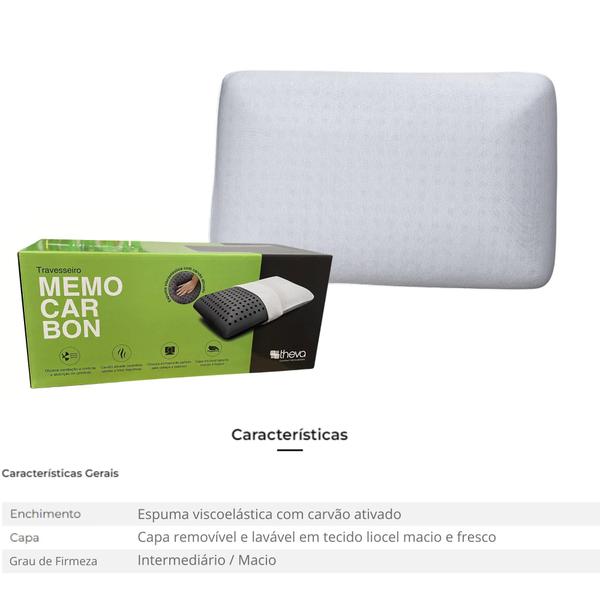 Imagem de Travesseiro Memocarbon Médio - Intermediário