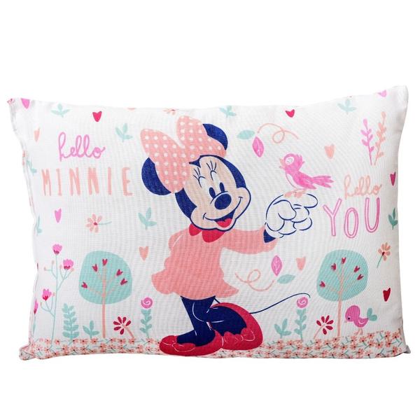 Imagem de Travesseiro Minasrey Algodão Bebe Hello Minnie Disney Rosa